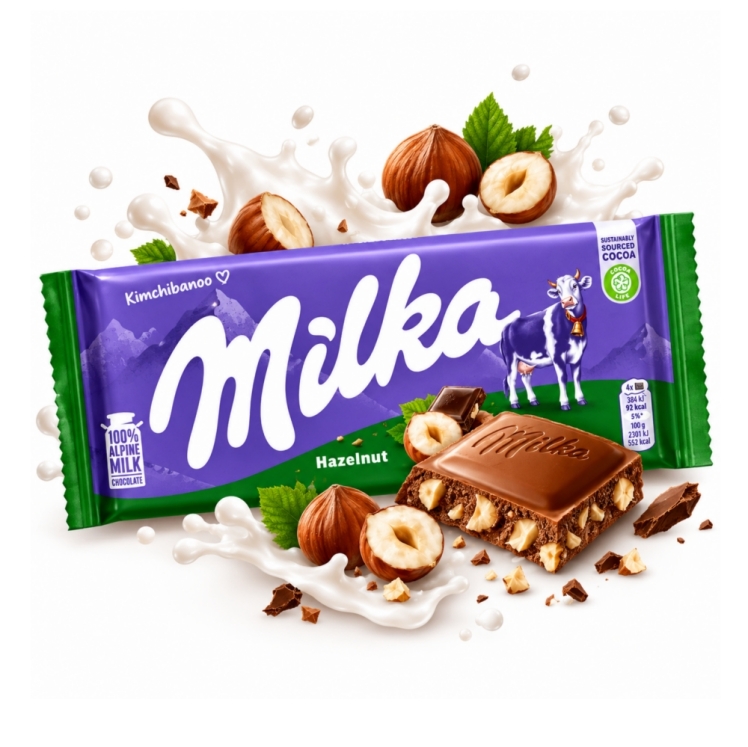 میلکا شکلات فندق