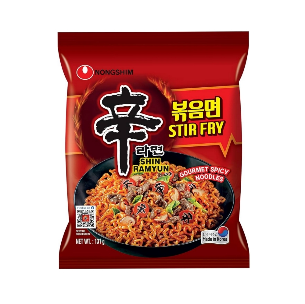  شین رامیون سرخ شده فیش کیکی 