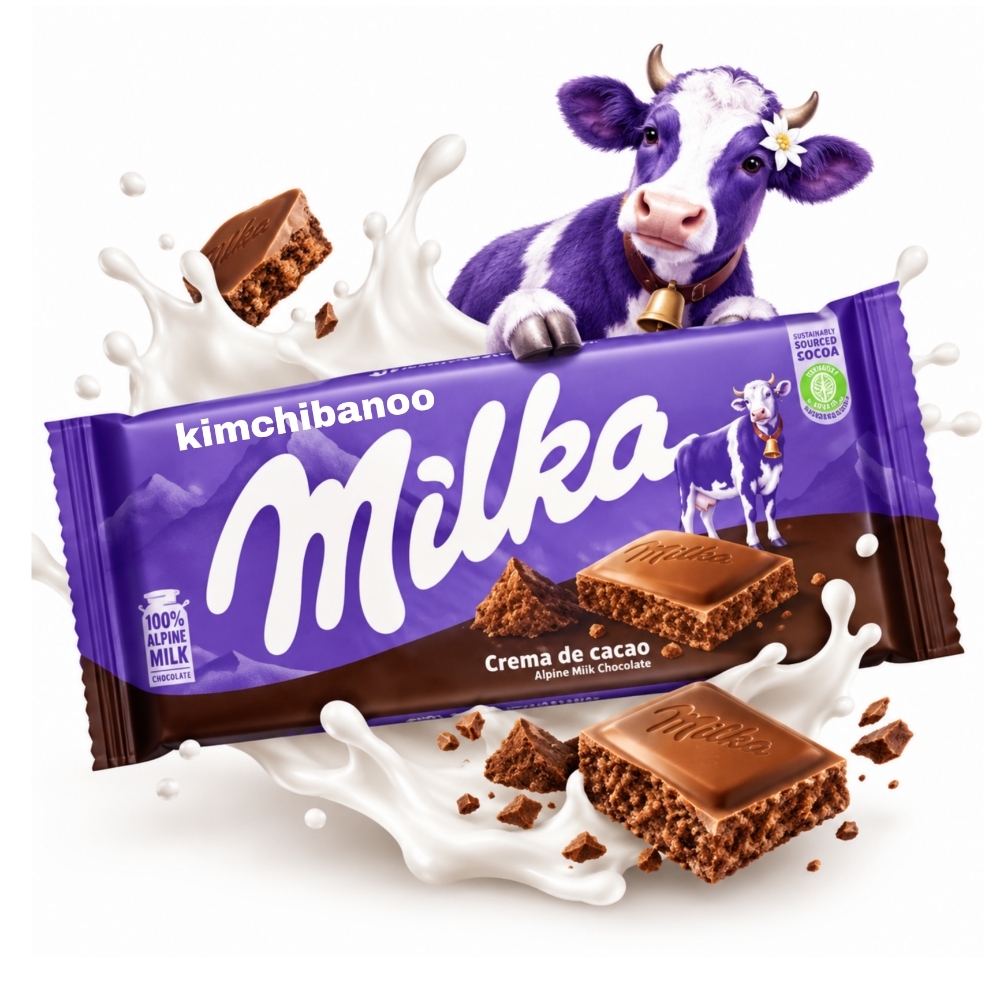 میلکا شیر و کیک شکلات 