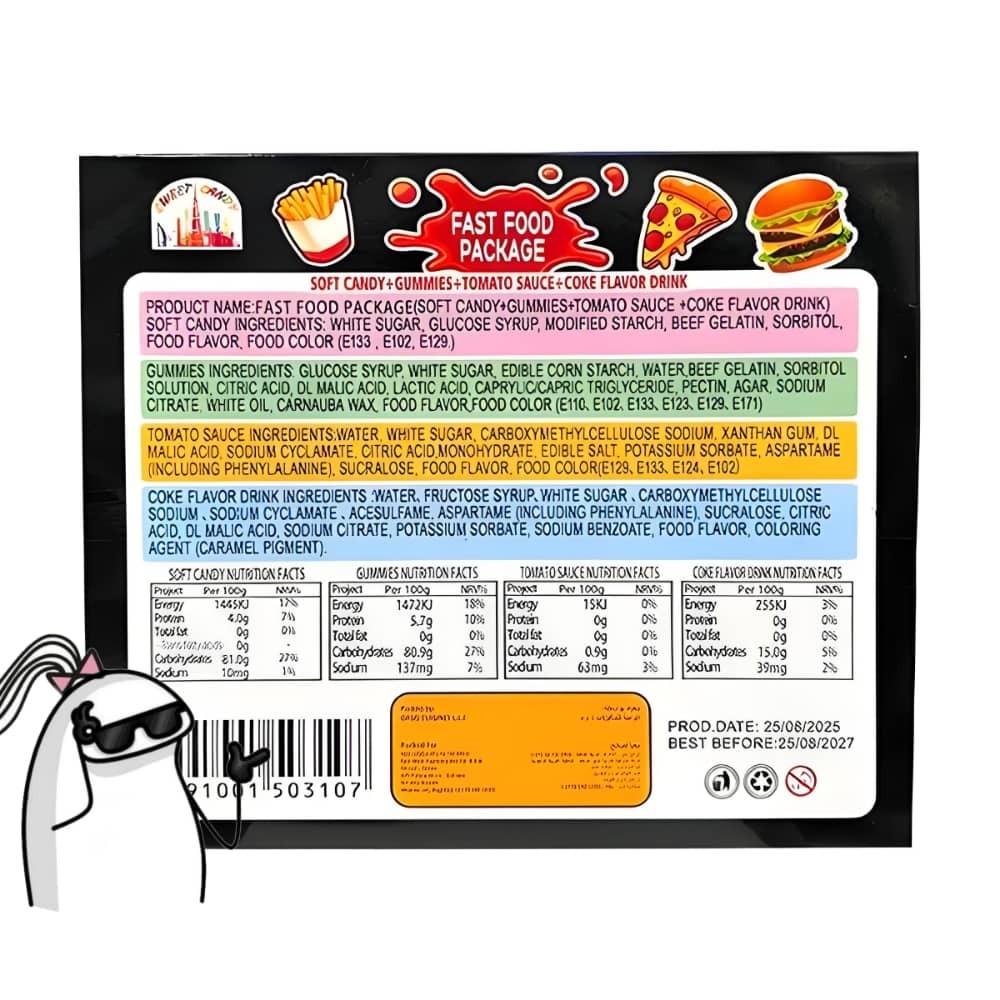  پاستیل فست فودی 