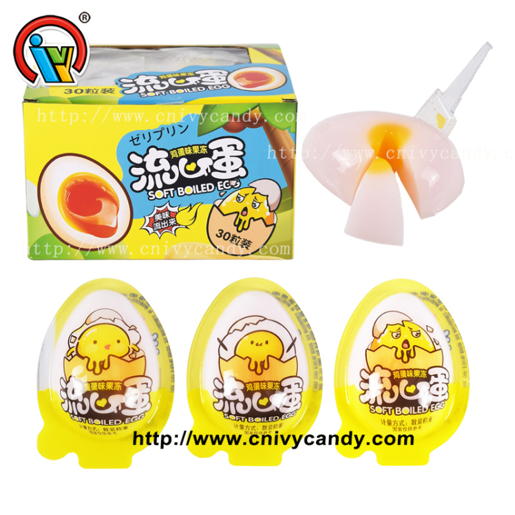 ژله تخم مرغی نیمرو عسلی